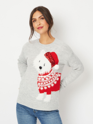 christmas jumper with dog on