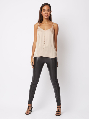 leather look leggings asda