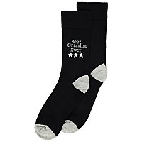 Black Contrast Toe Best Grandpa Ever Socks | Men | George