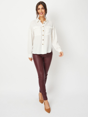 leather look leggings asda