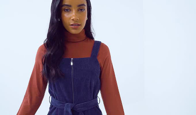 navy cord jumpsuit