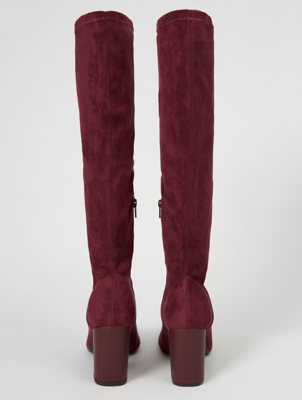 asda burgundy boots