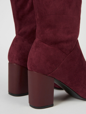 asda burgundy boots