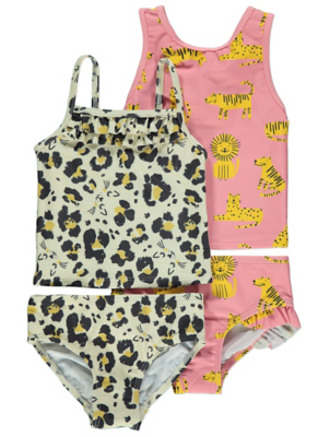 leopard print tankini top