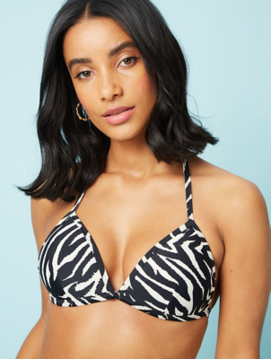 zebra print bikini top