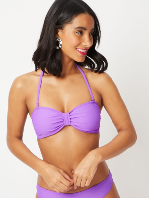 lavender bandeau bikini