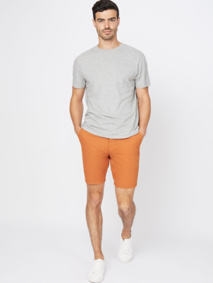 orange chino shorts