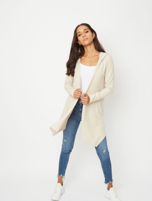beige waterfall cardigan