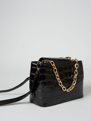 mock croc cross body bag