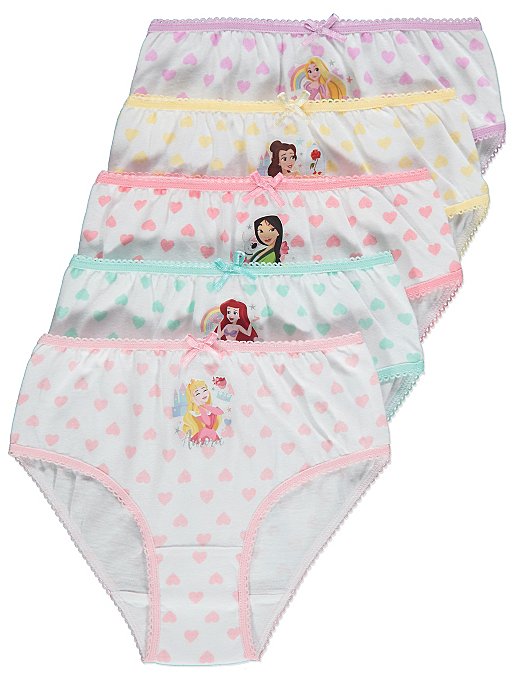 Disney Girls Princess Underwear Pack of 5
