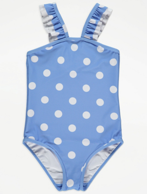 pale blue swimsuit