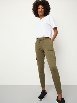 female khaki joggers