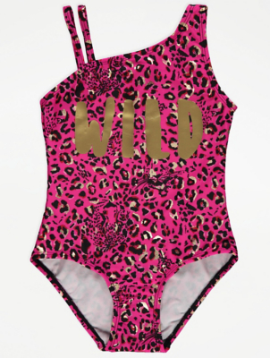 pink leopard print swimsuit