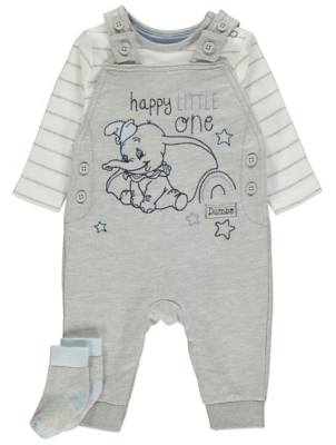 Disney Dumbo Dungarees Bodysuit and 