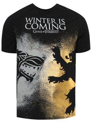 Game Of Thrones Black T Shirt Men George