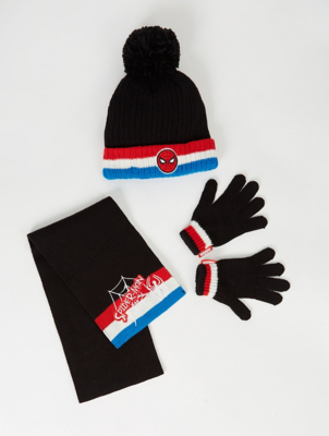 spiderman hat scarf and gloves set