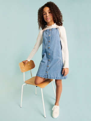 denim pinafore dress asda