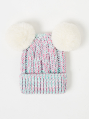 bobble hat with two bobbles