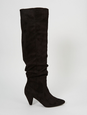 black knee high boots asda