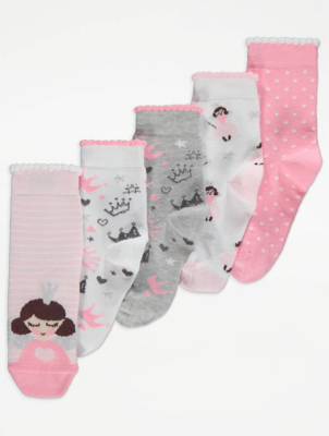 Pink Glitter Fairy Ankle Socks