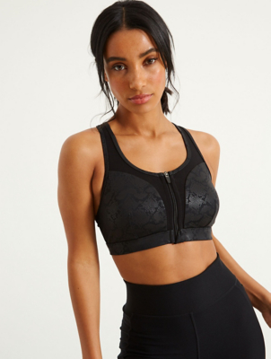 front fastening sports bra asda