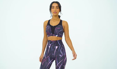 zip up sports bra asda