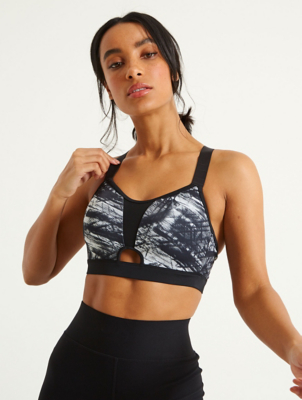 front fastening sports bra asda