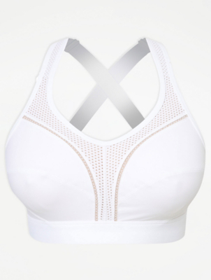 white padded sports bra