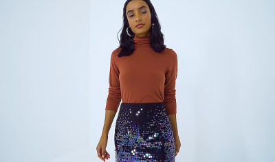 gold sequin skirt asda