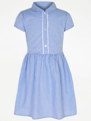blue gingham sundress