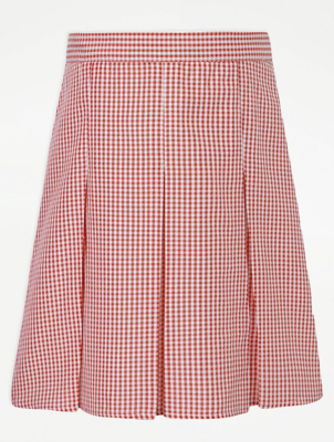 asda red gingham school dress