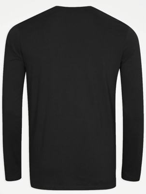plain black t shirt asda