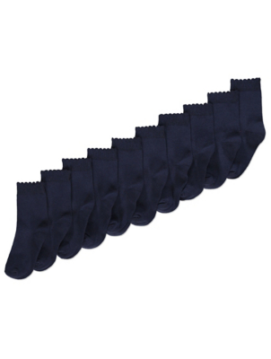 Navy Ankle Socks 10 Pack