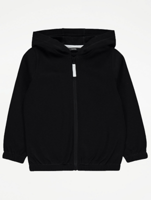 black zip up hoodie