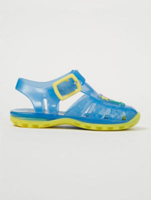 blue jelly shoes