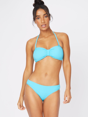 Turquoise Bandeau Bikini Top