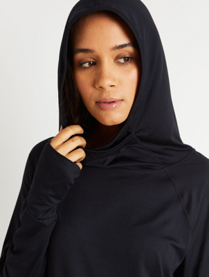 black sports hoodie