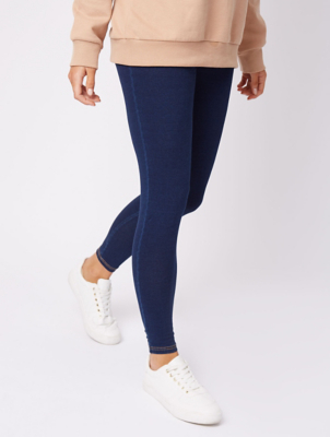 Navy Denim Look Leggings | Women 