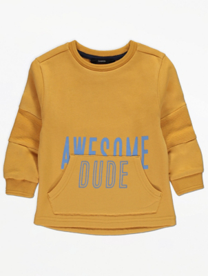 yellow slogan jumper