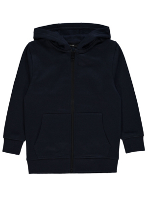 zip up navy hoodie