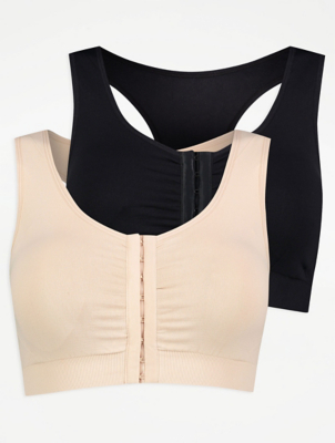 front fastening sports bra asda