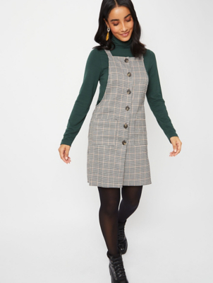 asda grey pinafore