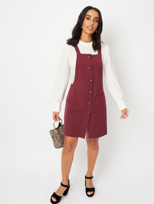 asda burgundy pinafore