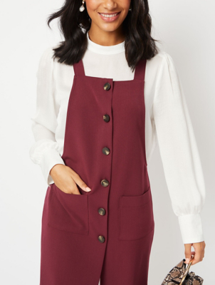 asda burgundy pinafore