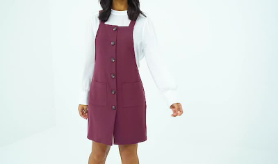 asda burgundy pinafore
