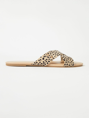 asda leopard print sandals