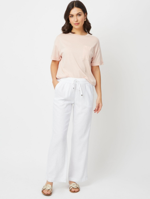 linen white trousers