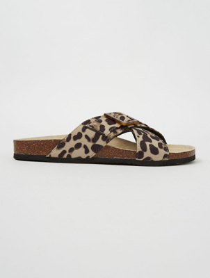 leopard skin flip flops