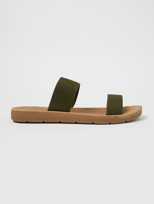 Khaki Double Strap Sandals | Women 