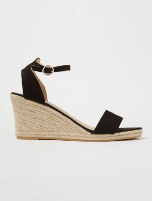 asda black wedges